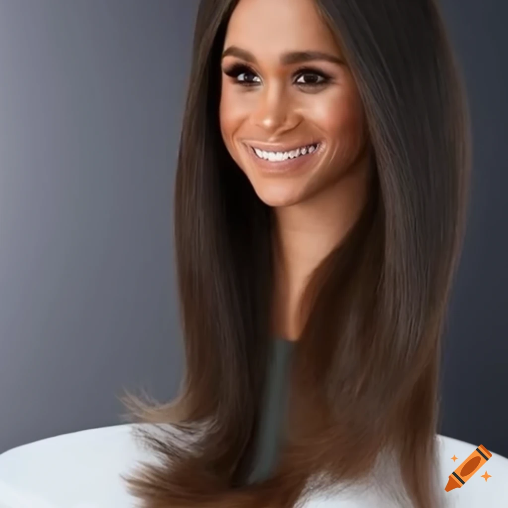Life Like Meghan Markle Styling Head With Long Flowing Hair