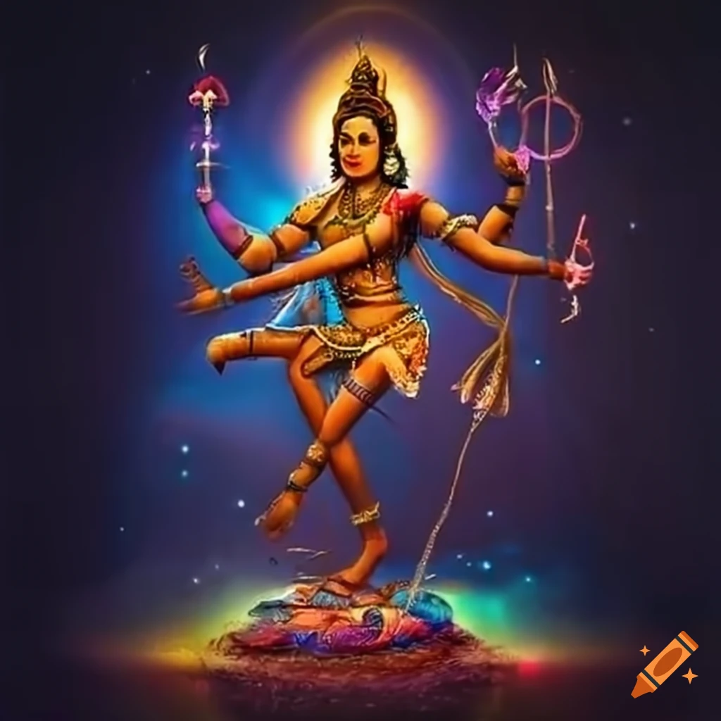 Artwork Of Lord Shiva Dancing In Cosmic Ecstasy On Craiyon