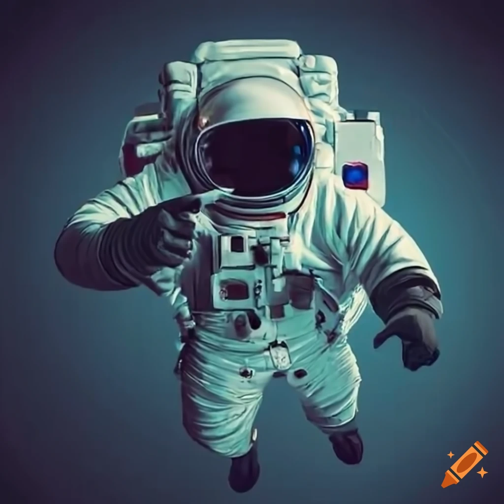 Astronaut Pointing In Space