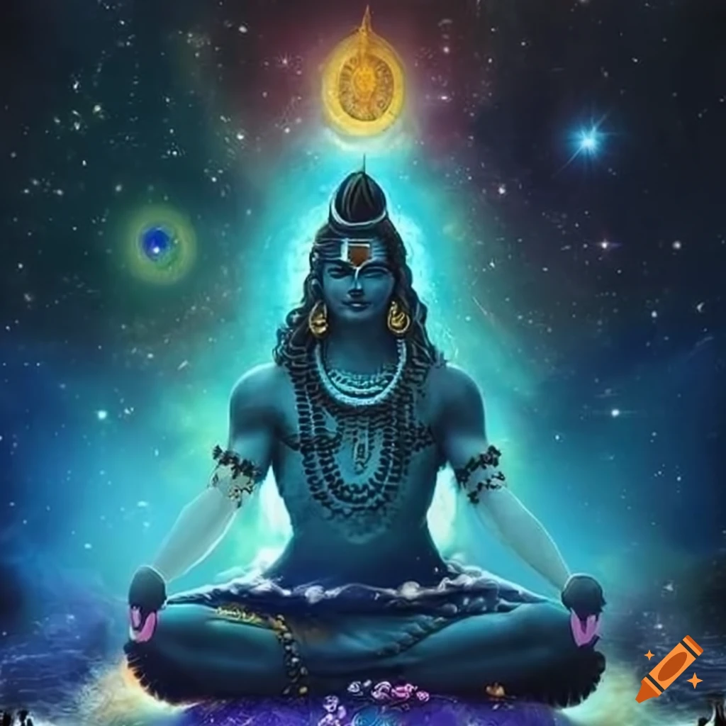 Depiction Of Lord Shiva In Cosmic Meditation On Craiyon