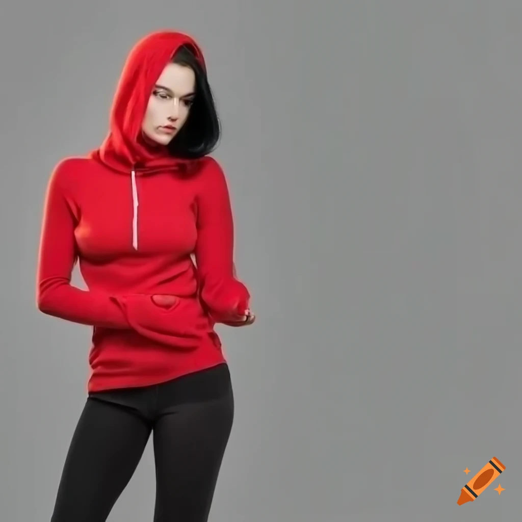Happy Rich Slim Red-haired Woman in Trendy Grey Sportswear Hoodie, Pants  and Black Shoes Walks, Looking Down Stock Image - Image of lifestyle,  looking: 232444173