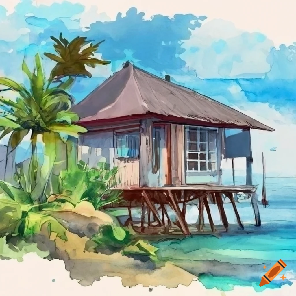 Buy Stilt House Drawing Online In India - Etsy India