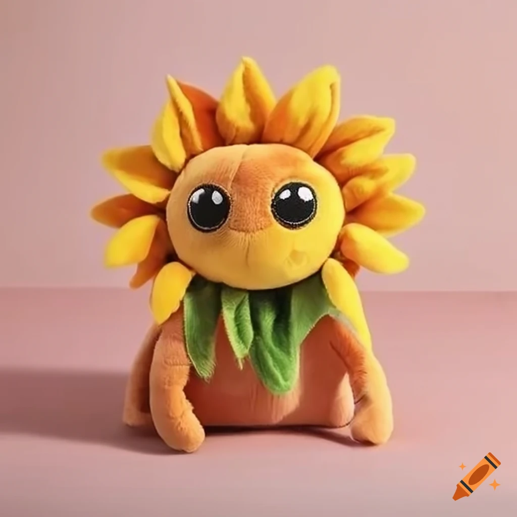 Sunflower babyyoda plush toy on Craiyon
