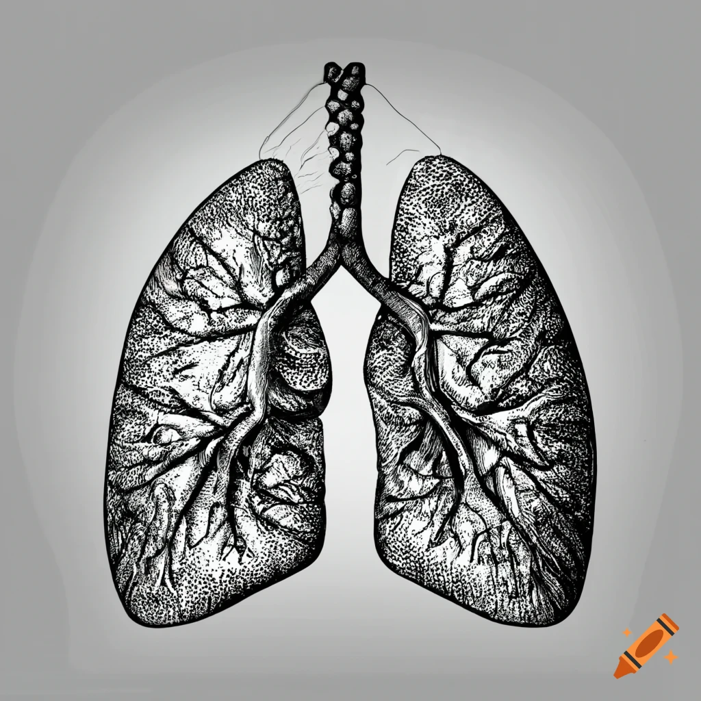 lungs doodle drawing, Medical background By Netkoff | TheHungryJPEG