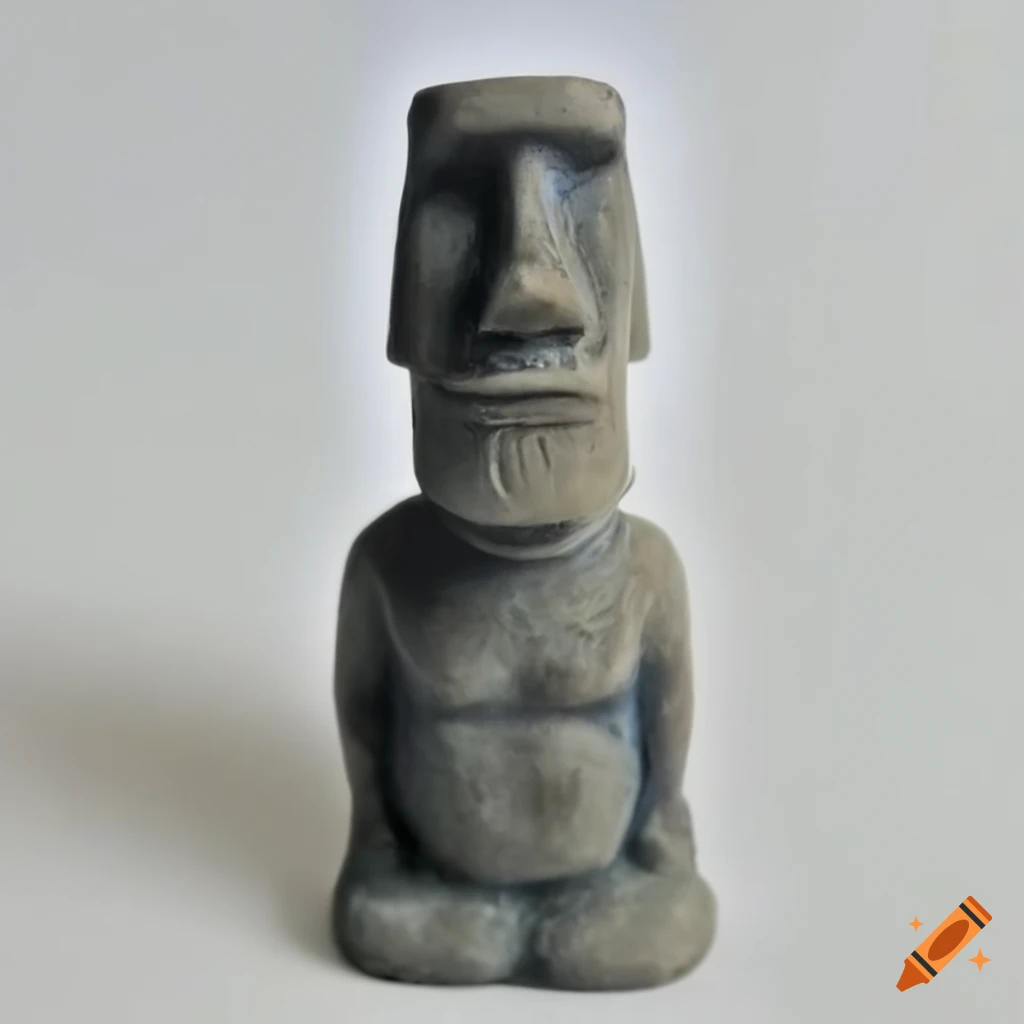 Miniature moai statue aquarium figure on Craiyon