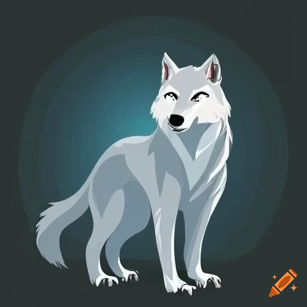 silver wolf with blue eyes howling