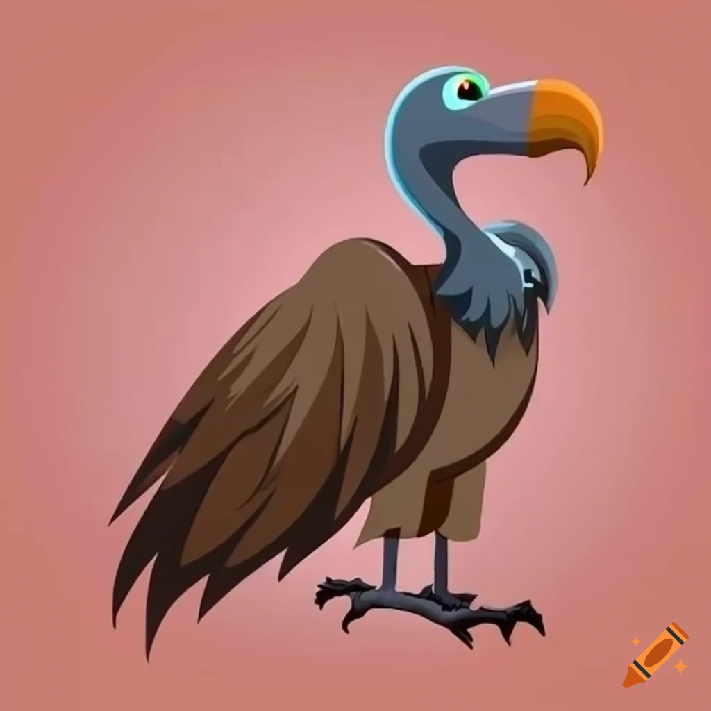 vulture cartoon flying