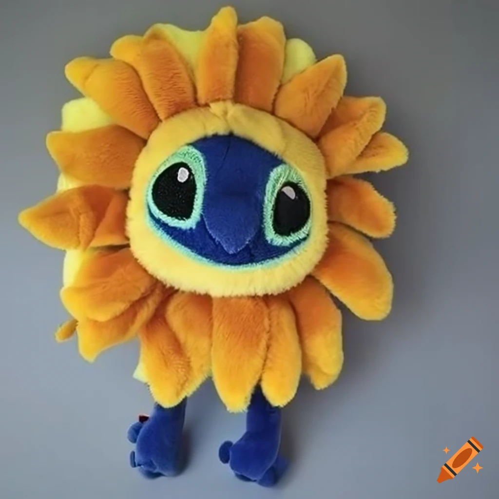 Stitch sunflower plush toy on Craiyon