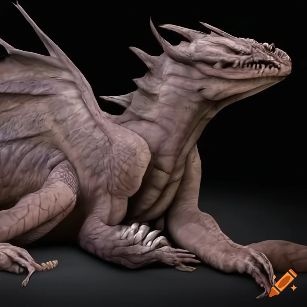 3d dragon model on Craiyon