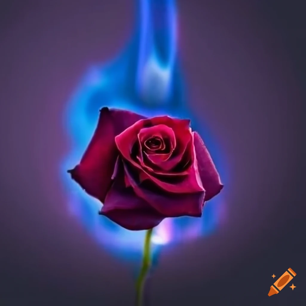 Rose on Fire Live Wallpaper 4k | TikTok, image size:1024x1024