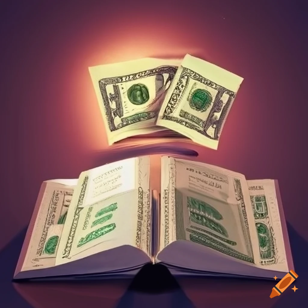 Book cover money on Craiyon