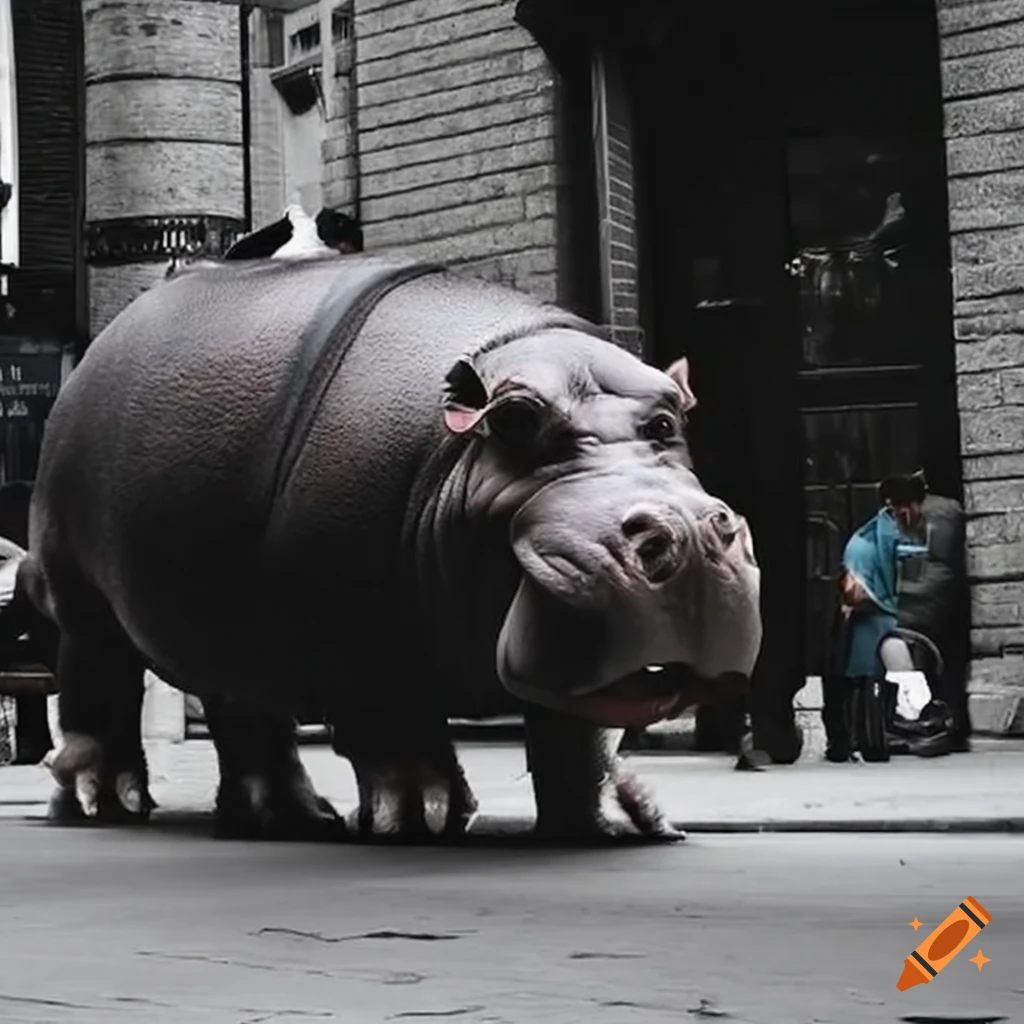 A rapping hippo mascot in nyc