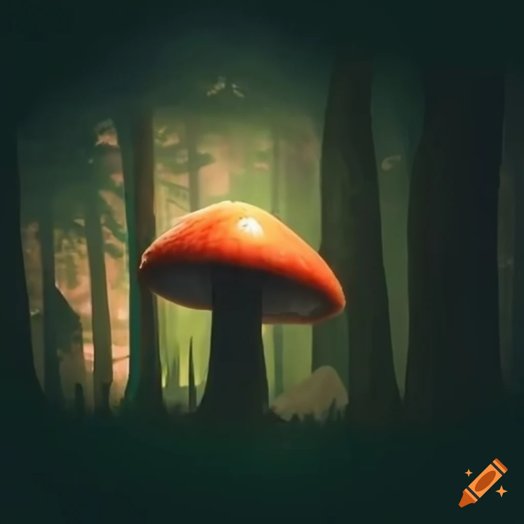 Mushroom forest on Craiyon