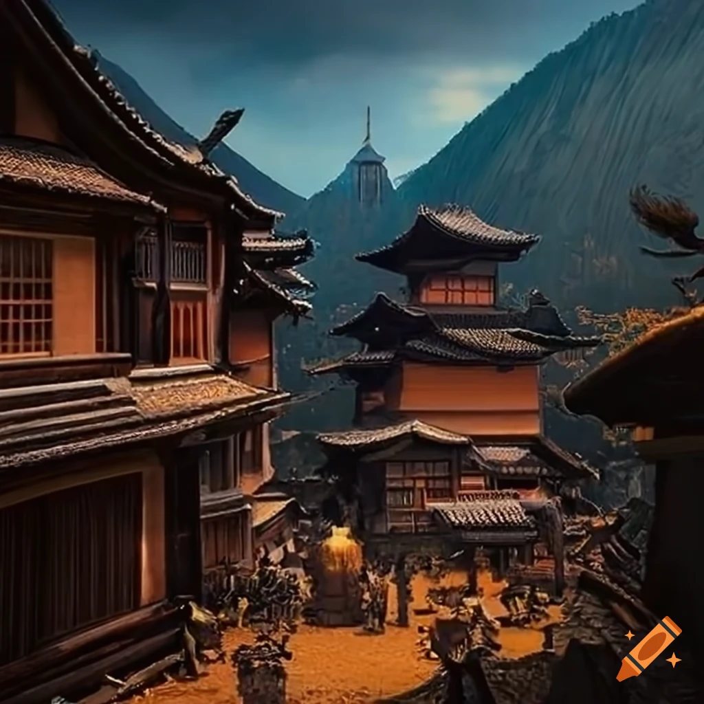 Feudal Japan Village On Craiyon