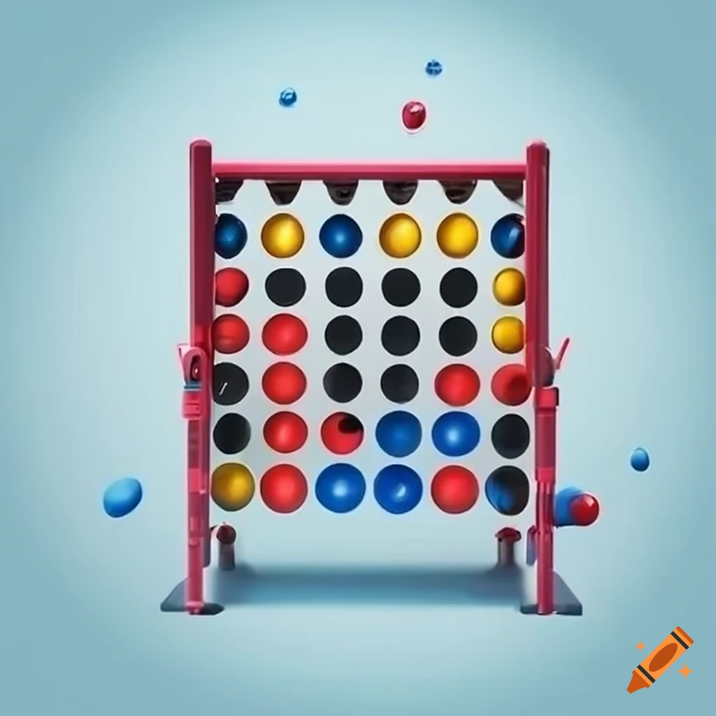 Ai agent playing connect 4 game on Craiyon