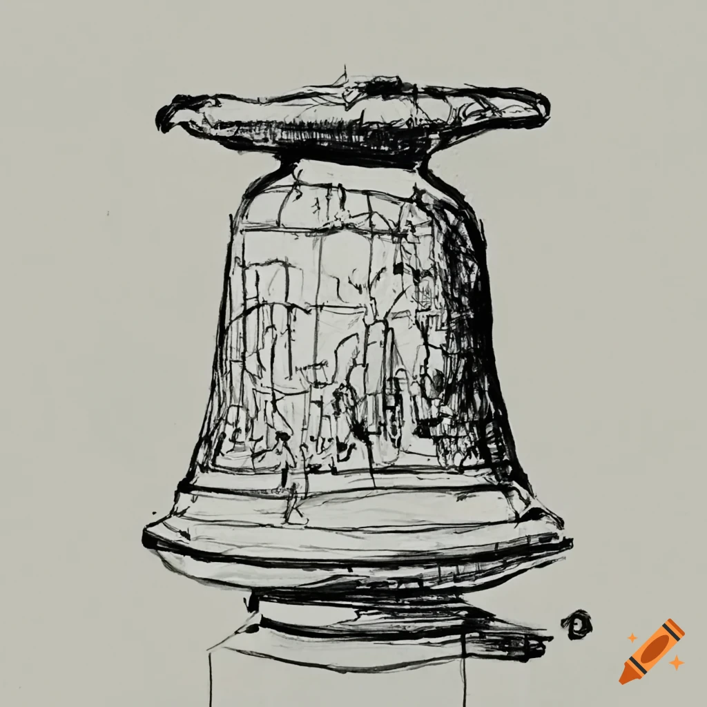 Easy How to Draw a Bell Tutorial and Bell Coloring Page