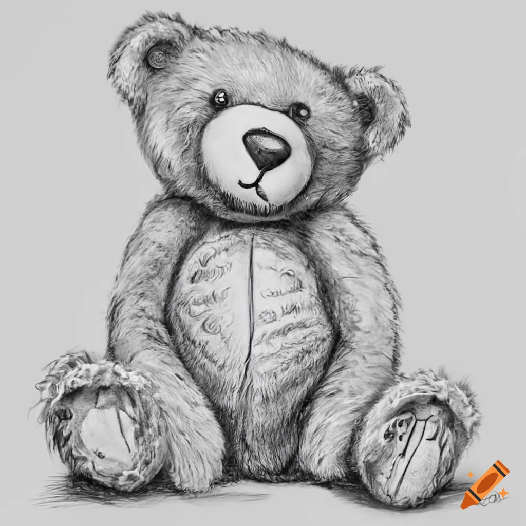 Cute drawing teddy bear Royalty Free Vector Image-saigonsouth.com.vn