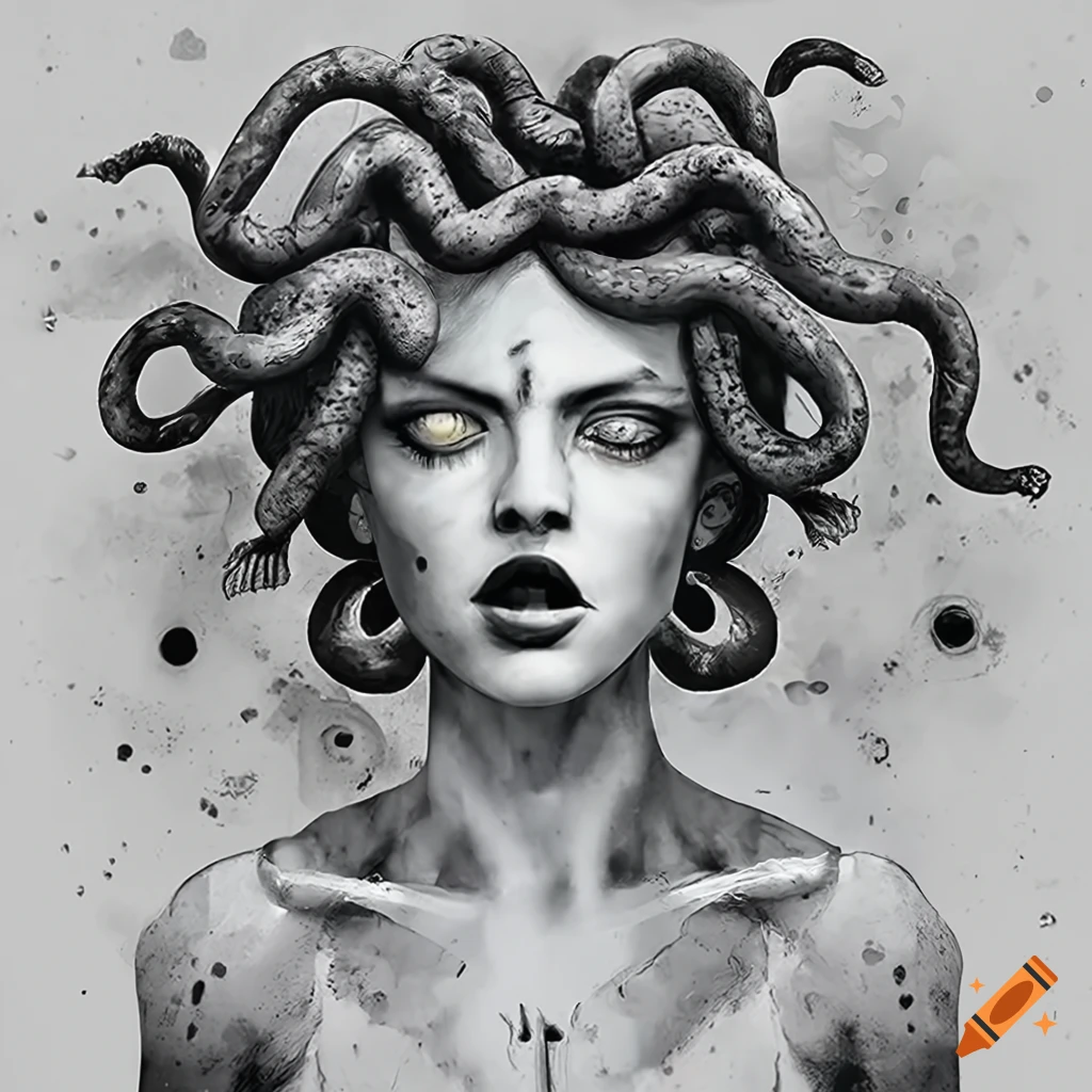 Generate a captivating avatar of the medusa, the mythical creature from ...