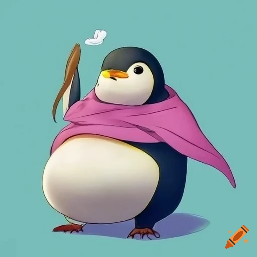 Very fat pinguin named sestik on Craiyon