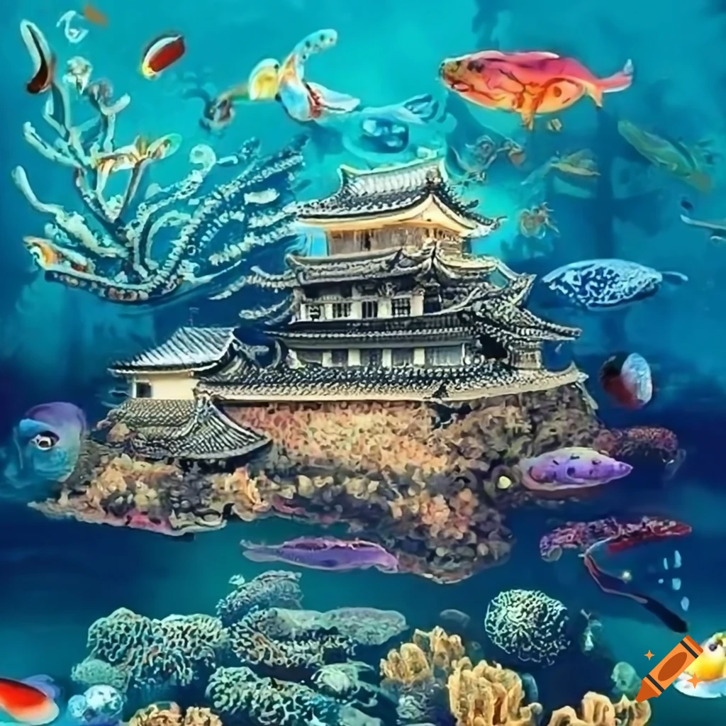 underwater castle wallpaper