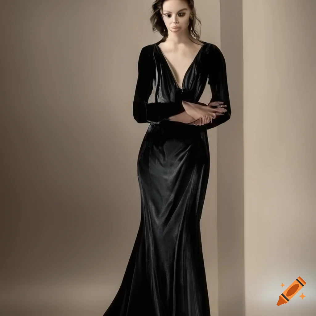 Buy Black Velvet Evening Dress, Long Formal Dress From Plush, Black  Cocktail Dress With Handmade Stripes, Goth Long Evening Gown in Black Velvet  Online in India - Etsy