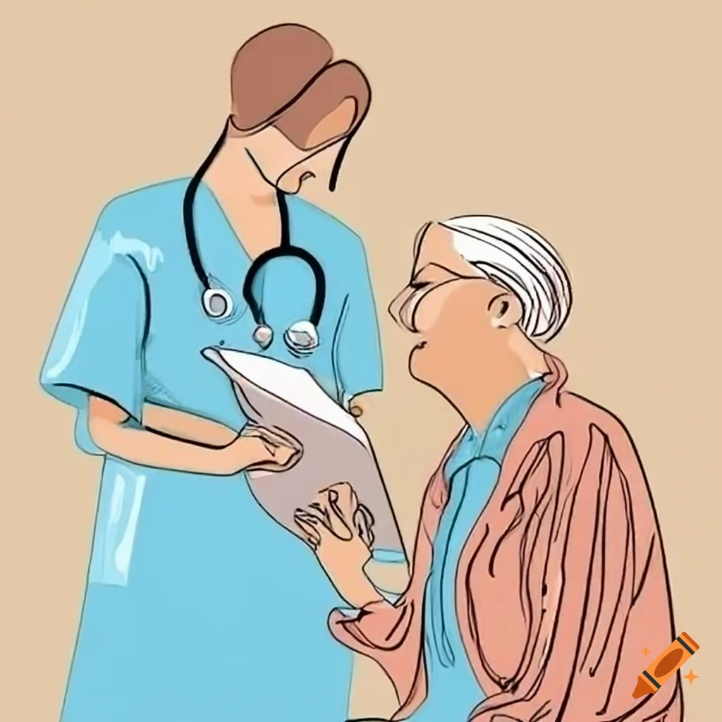 Doctor portrait drawing Royalty Free Vector Image