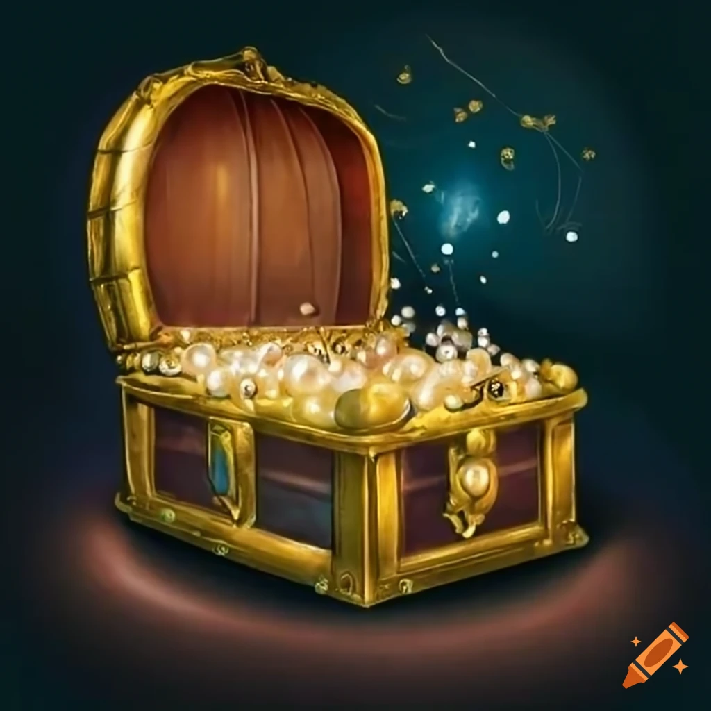 Treasure chest with gold  3D model, golden chests 