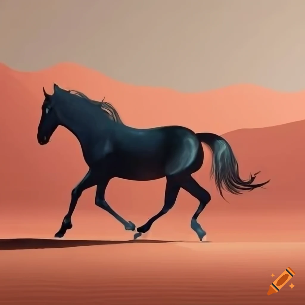 black running horses wallpaper