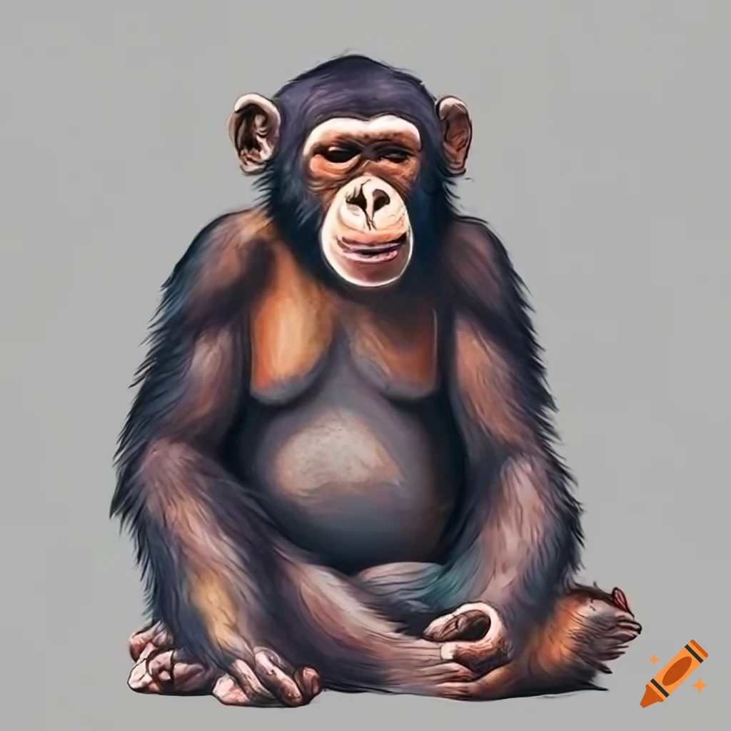 Chimpanzee Fine Line Portrait, Printable Monkey Wildlife Animal Decal for  Sticker, Stencil, Tattoo, Logo, Wall Decor - Etsy