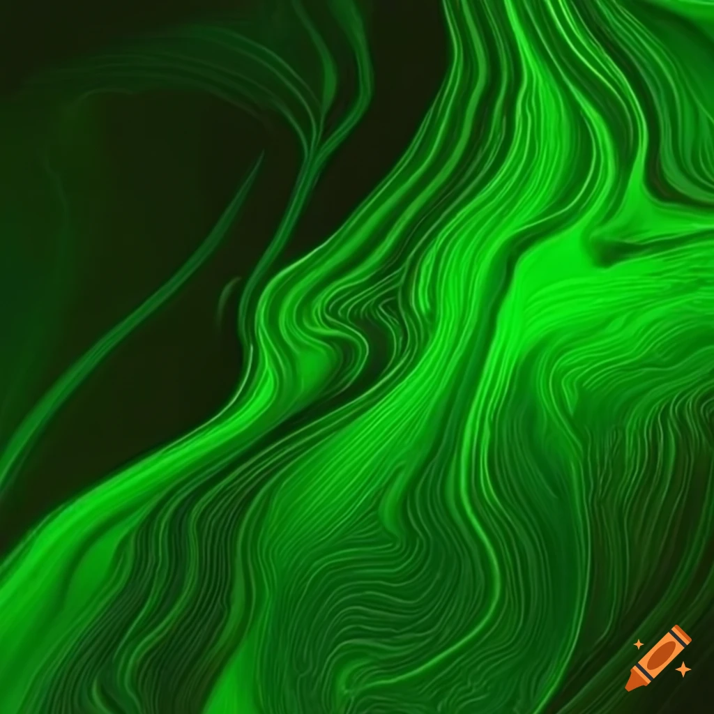 Abstract art using green colors