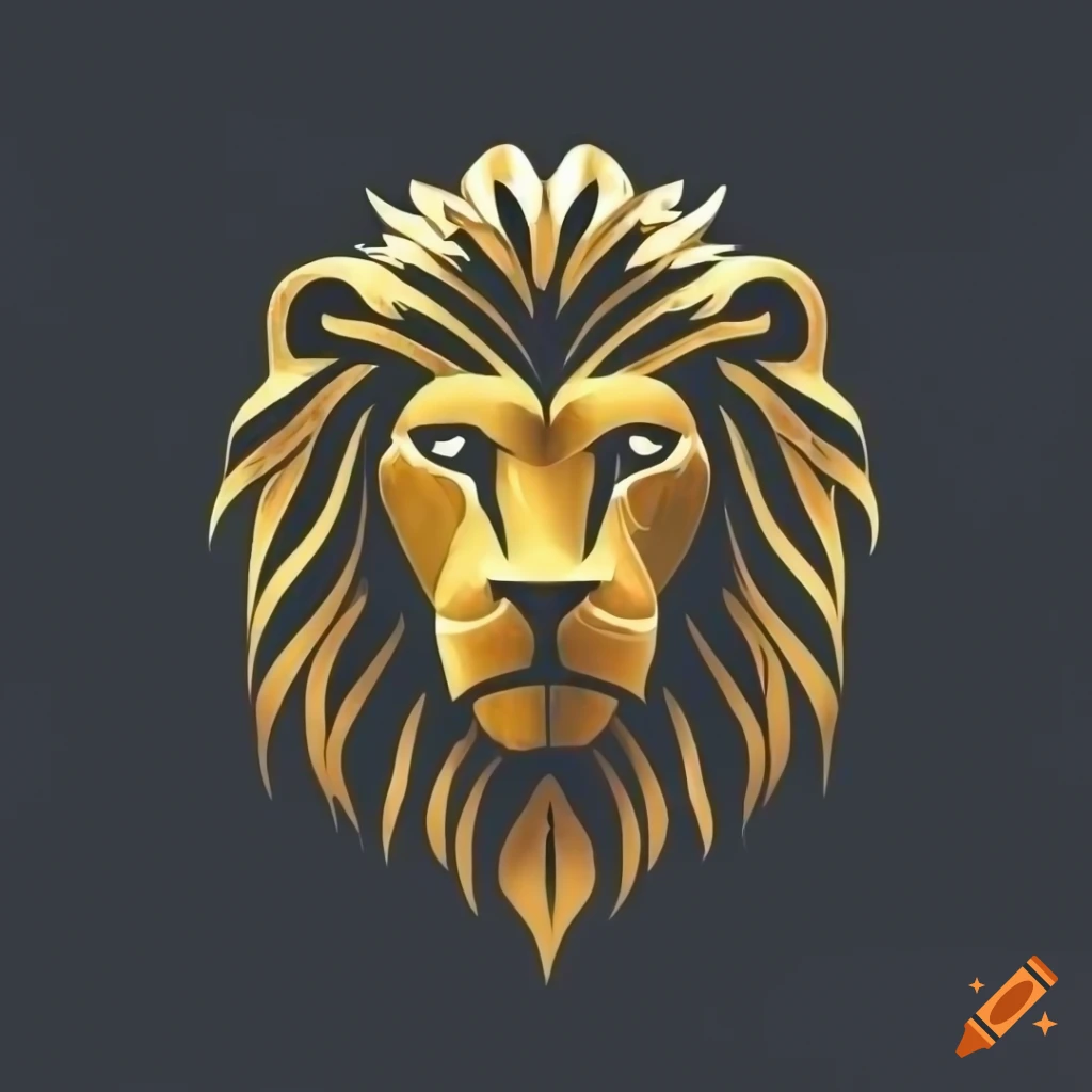 Stylish black lion logo on a white background - Vector 23220569 Vector Art  at Vecteezy