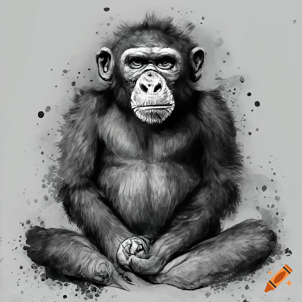 Chimpanzee portrait tattoo.. #chimpazee #portrait #realism… | Flickr