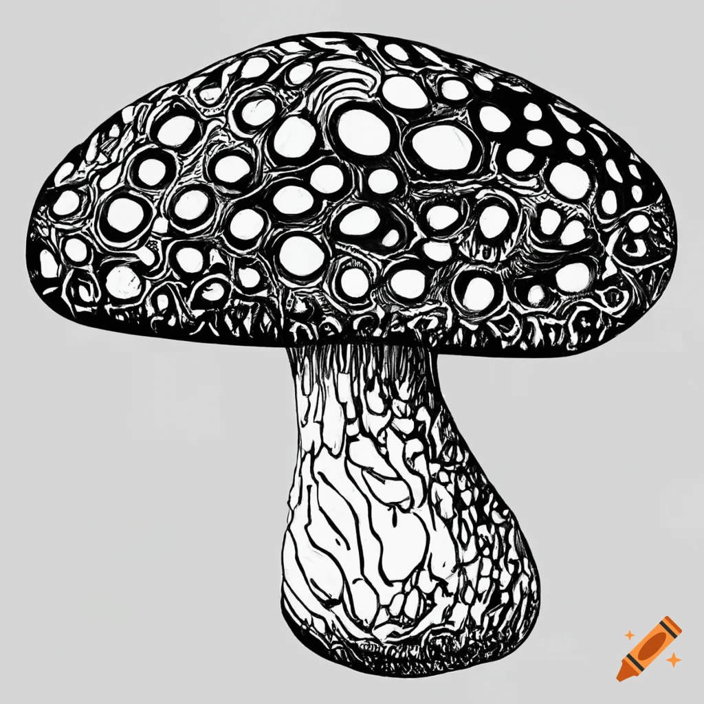 Kids-n-fun.com | Coloring page Autumn simple mushroom