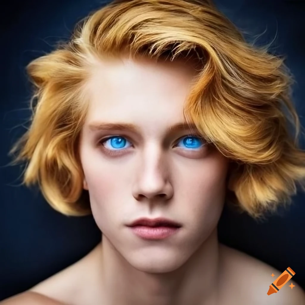 Blue eyes and golden hair