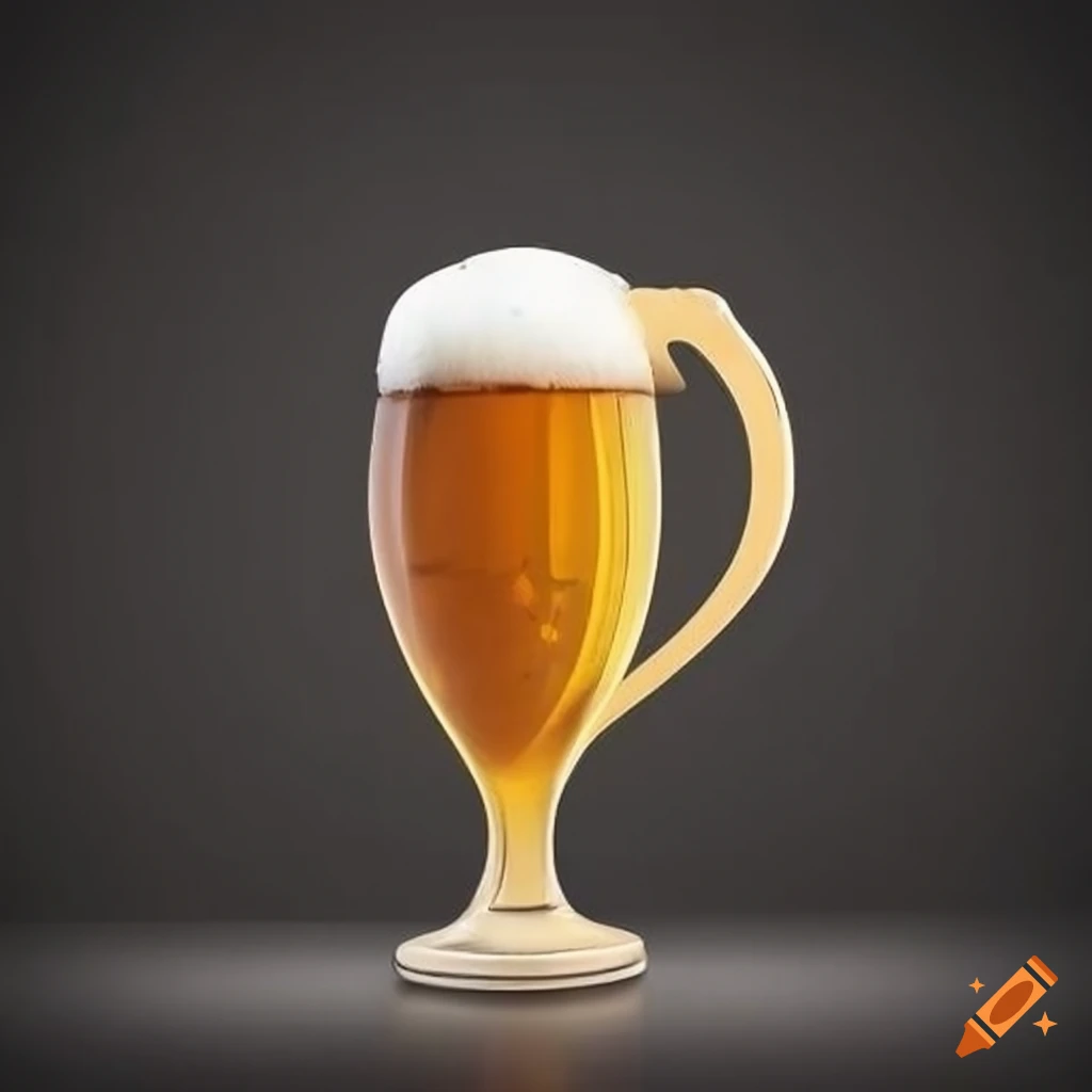 Beer in a trophyshaped mug