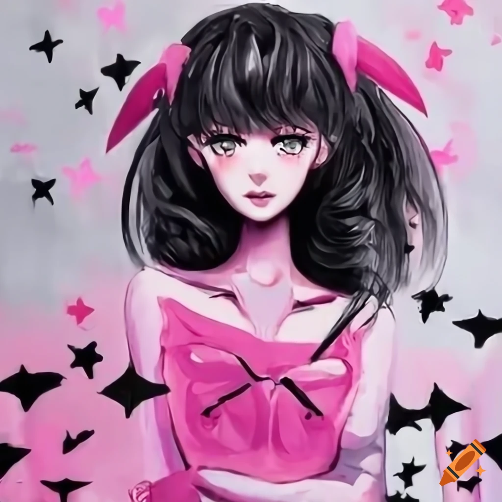 Pink popstar anime icon