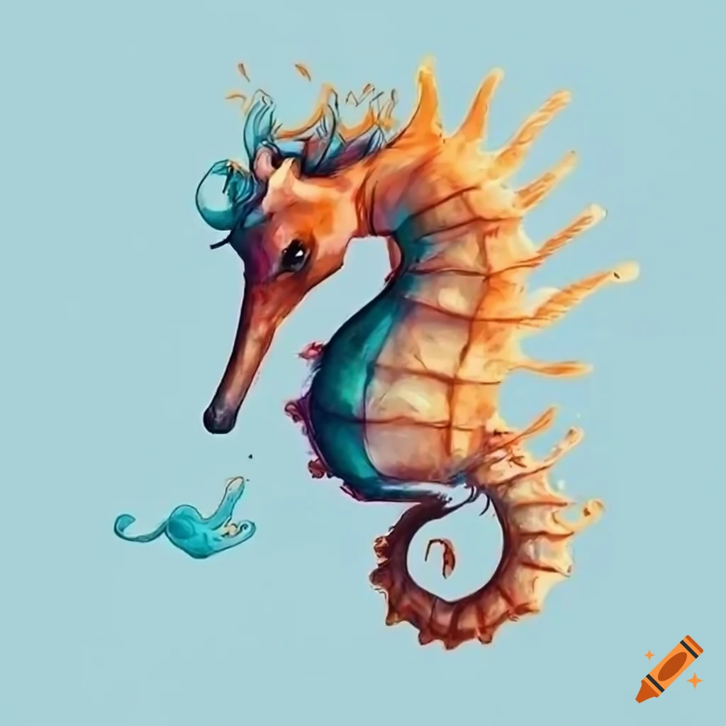 Sea Horse from a splash of watercolor, colored drawing, realistic. Vector  illustration of paints Stock Vector Image & Art - Alamy