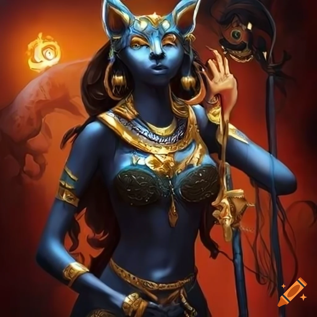 Fantasy bastet goddess on Craiyon