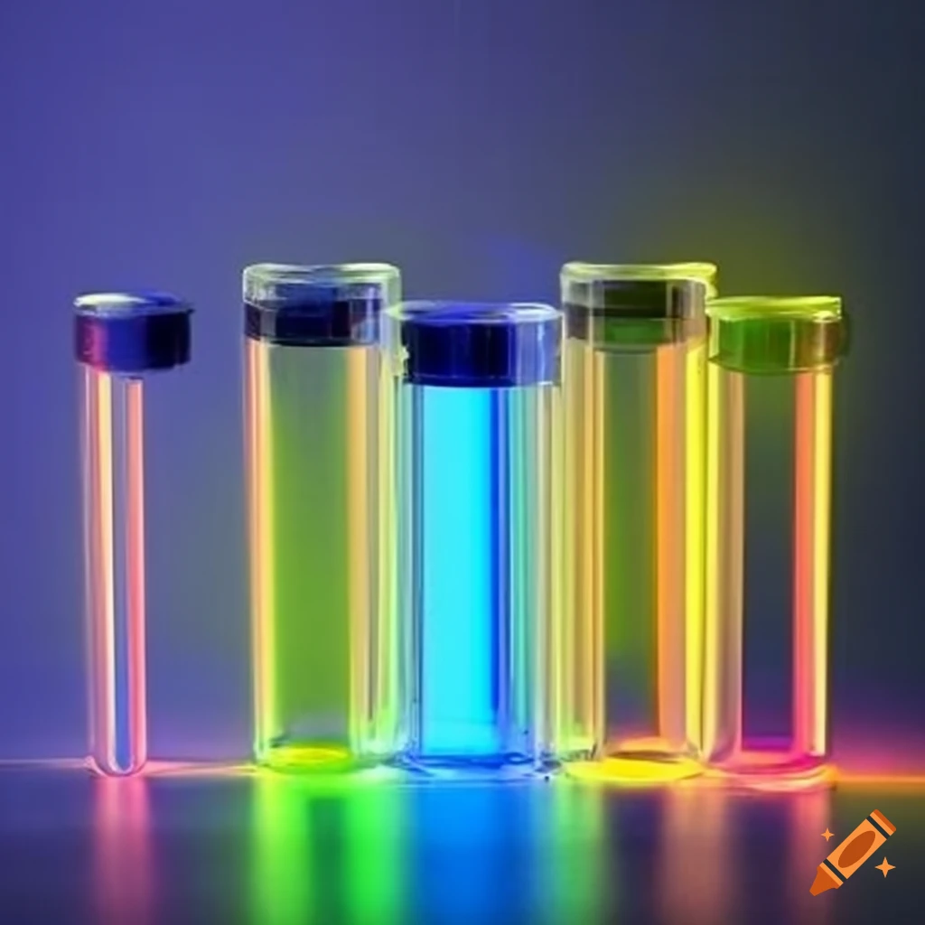 Neon style test tubes