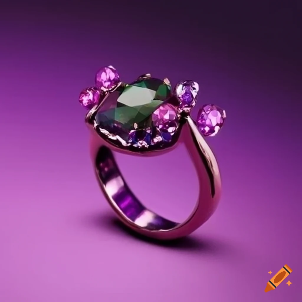 Magic ring with purple gem on Craiyon