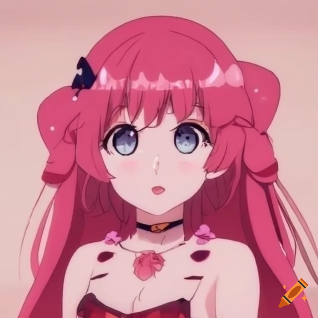 Pink popstar anime icon
