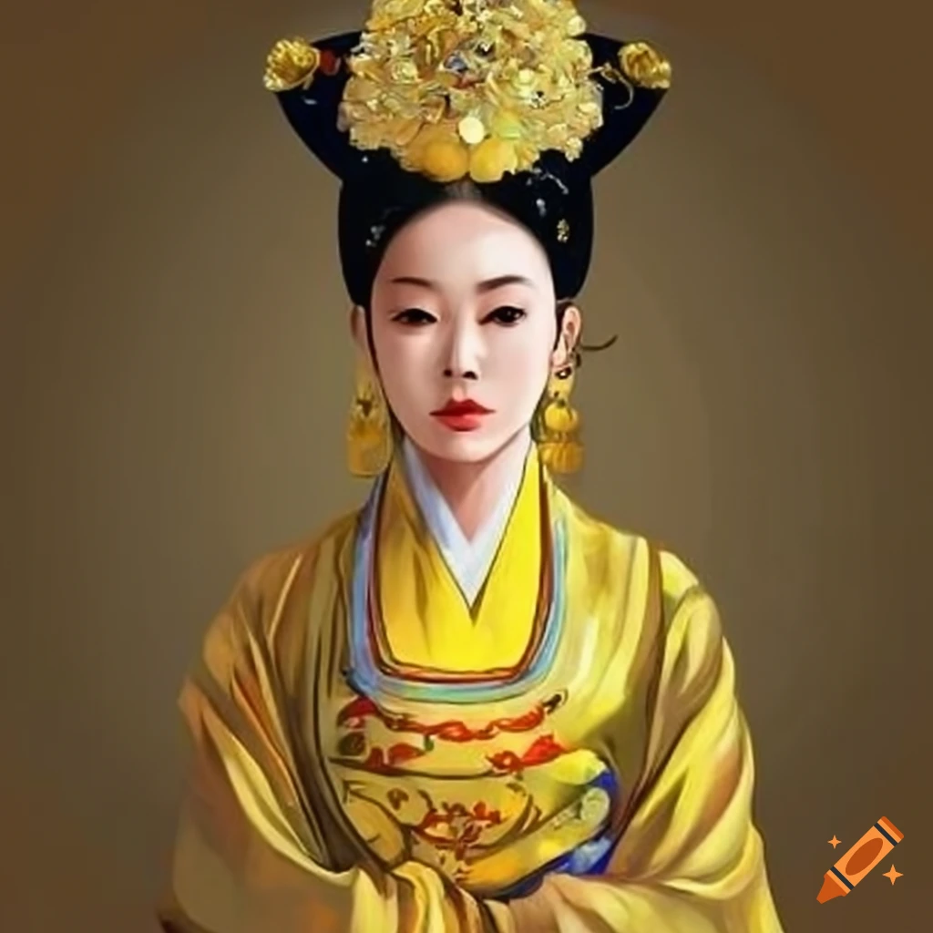 Korean empress in yellow on Craiyon