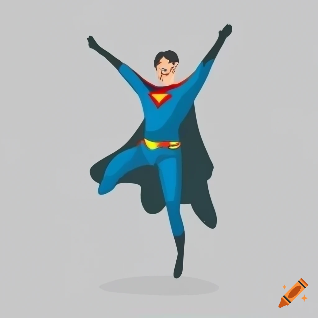 Vector illustration of superhero boy standing with a superhero pose.  Isolated cartoon. Stock Vector | Adobe Stock