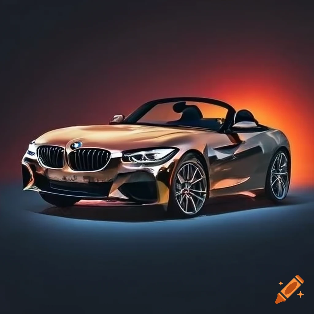 Bmw z4 with large wheels and chrome paint