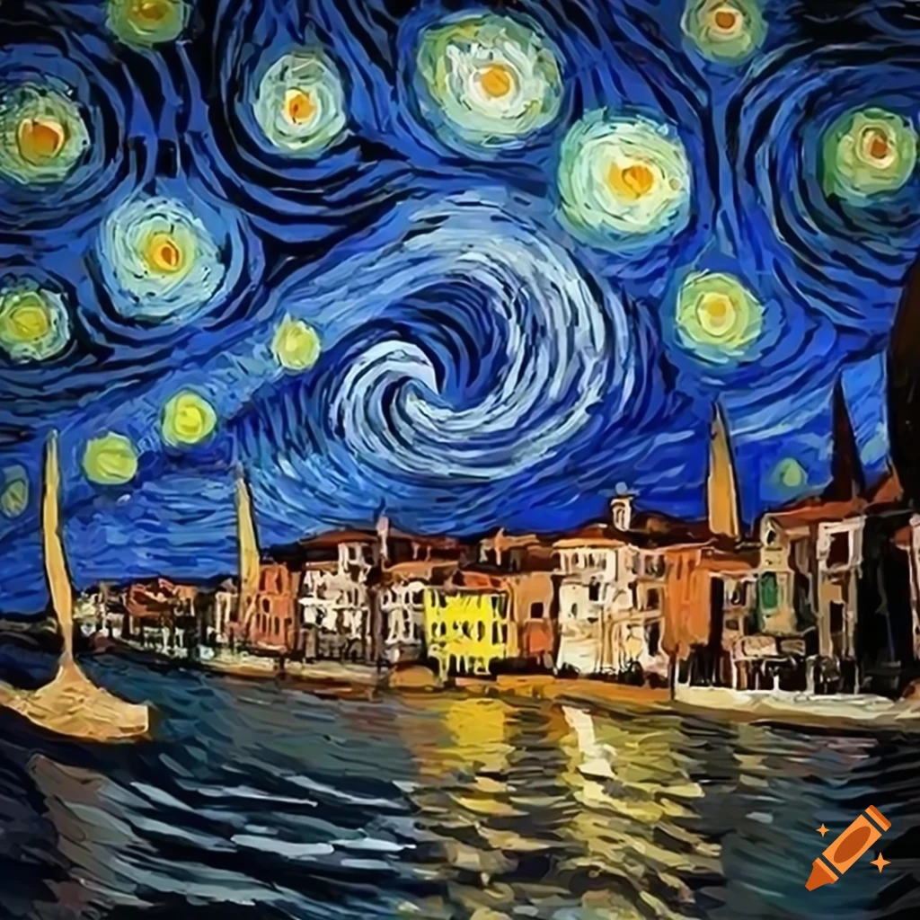 Moodadventures - cordon porte-clés Stars Blue - Van Gogh - tour de