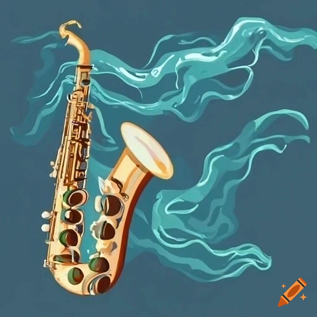 A saxophone made from the sea on Craiyon