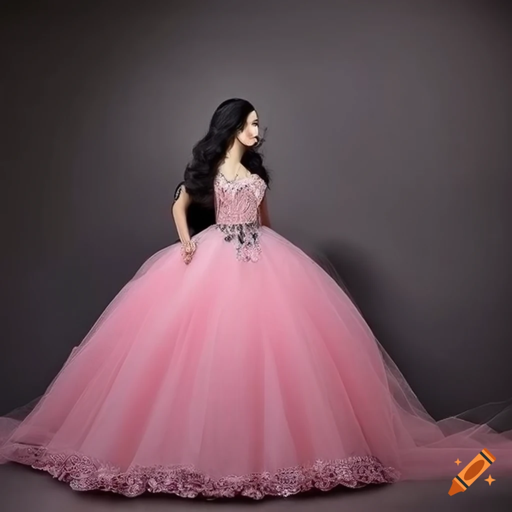 Ball Gown Off-the-shoulder Pink Luxury Prom Dress 3D Floral Quincess E –  SELINADRESS