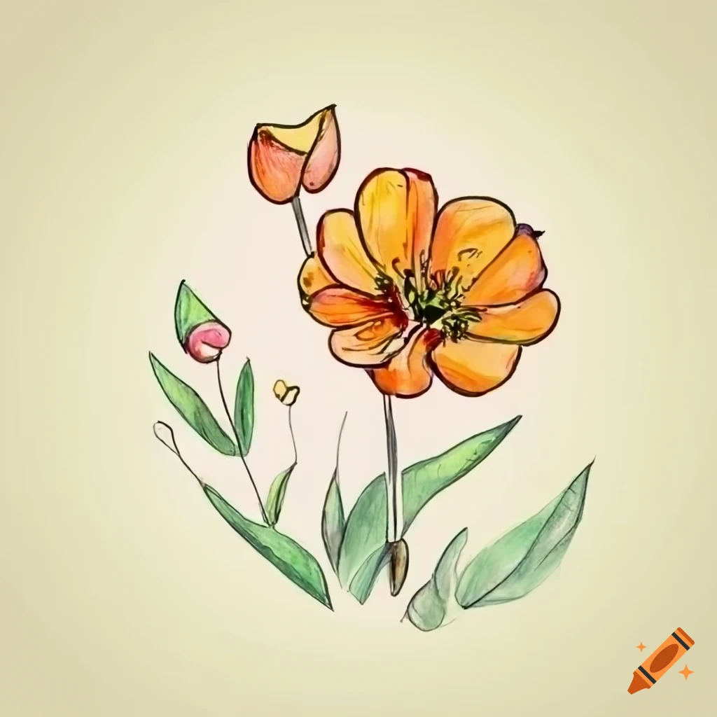 How to draw easy scenery // Flower garden scenery drawing // Spring season  scenery - YouTube