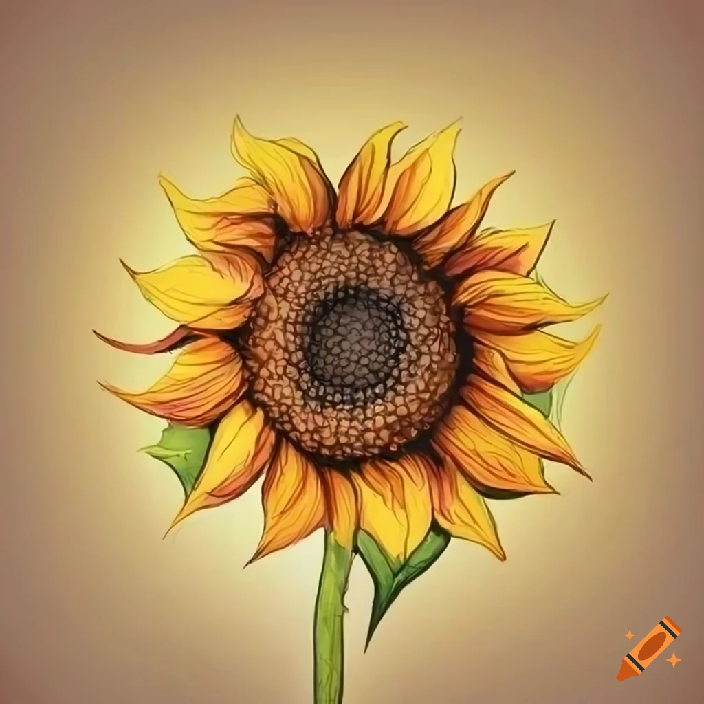 How to Draw a Cartoon Sunflower - Really Easy Drawing Tutorial