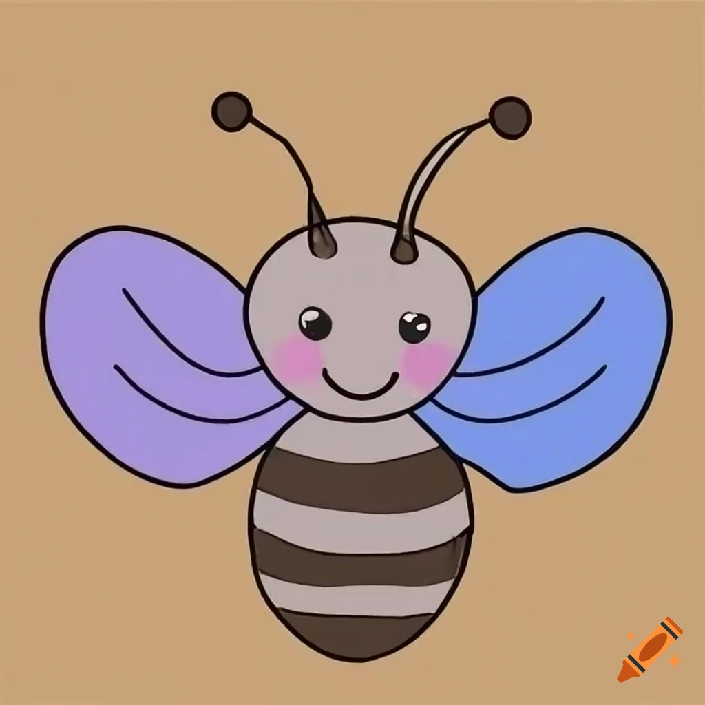 How to Draw a Cute Bee - Easy Drawing Tutorial For Kids